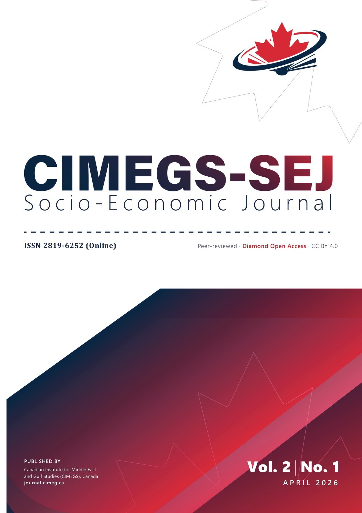 Cover of CIMEGS-SEJ (Socio-Economic Journal), Volume 2, Number 1 (April 2026)